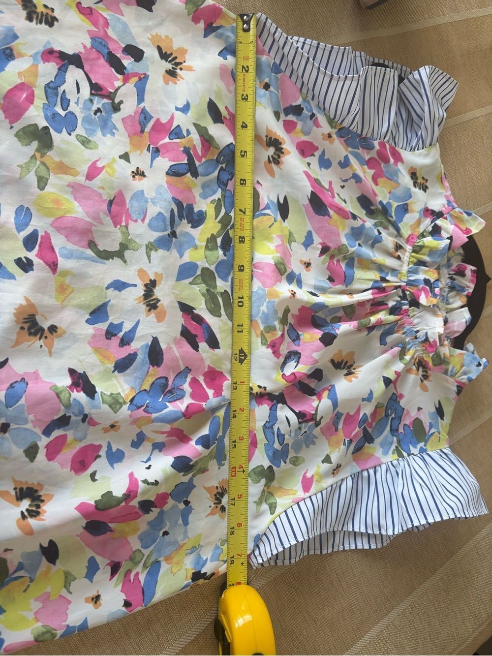 Floral Flutter-Sleeve Casual Dress - White Multi - Picture 8 of 12